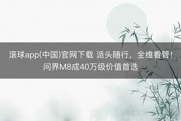 滚球app(中国)官网下载 派头随行,全维看管!问界M8成40万级价值首选