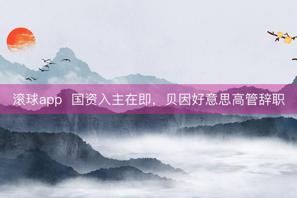 滚球app  国资入主在即，贝因好意思高管辞职