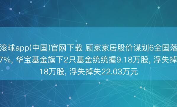 滚球app(中国)官网下载 顾家家居股价谋划6全国落累计跌幅8.17%， 华宝基金旗下2只基金统统握9.18万股， 浮失掉失22.03万元