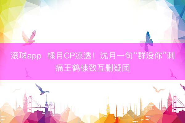 滚球app 棣月CP凉透!沈月一句“群没你”刺痛王鹤棣致互删疑团