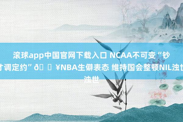 滚球app中国官网下载入口 NCAA不可变“钞才调定约”💥NBA生僻表态 维持国会整顿NIL浊世